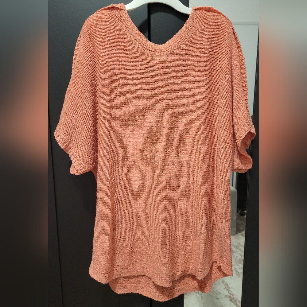 Cable & Gauge Coral Knit Button-Detail Sweater - Picture 2 of 4